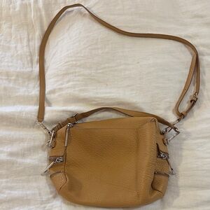 3.1 Phillip Lim Lark clutch, brown, pebbled leather, short and long straps